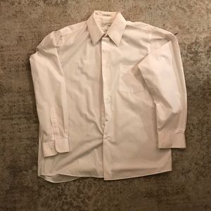 Can Heusen Large White Dress Shirt long Sleeve